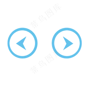 按钮卡通蓝色箭头免抠图标