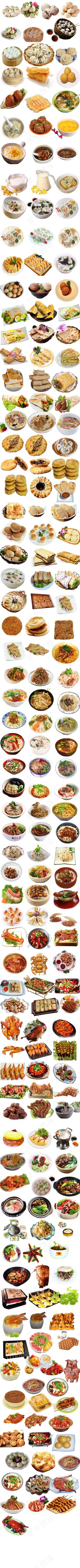 各种早餐面点小吃类抠图素材