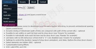 渐渐向下延伸的jquery菜单导航...