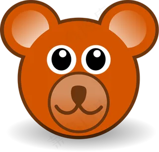 有趣的泰迪熊脸棕色