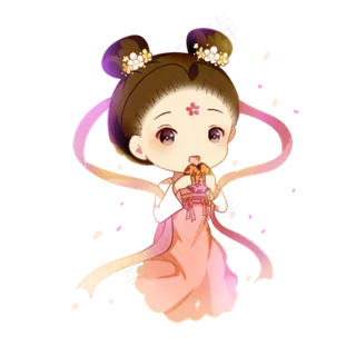 中秋节坐着吃月饼的仙女中秋中秋节坐着吃月饼的仙女中秋