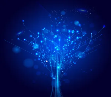 蓝色光斑树素材 蓝色光斑树素材