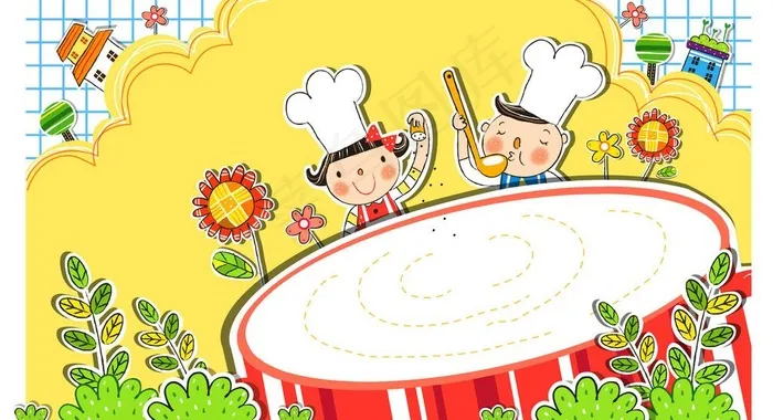 烹饪小厨师图片eps,ai矢量模版下载