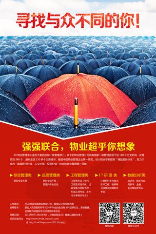 红色经典公司诚聘招聘海报宣传单招聘