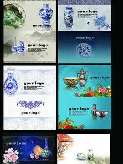 经典青花瓷艺术名片