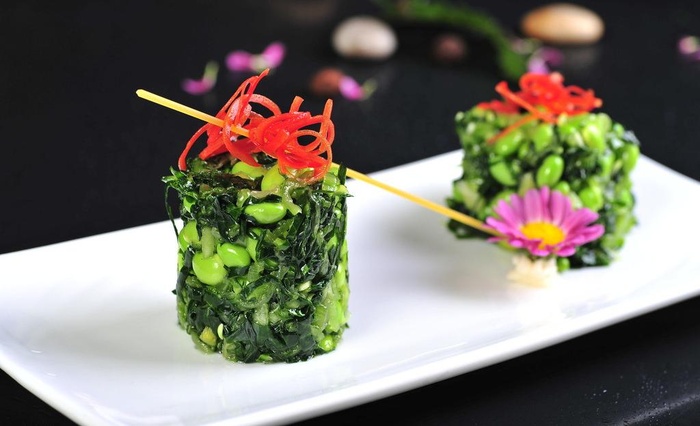 腌菜花毛豆米图片