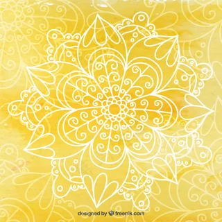 黄色背景矢量图