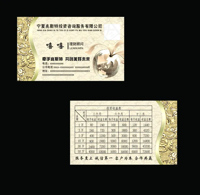 金融公司名片(1063X638(DPI:300))psd模版下载