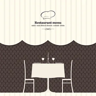 时尚菜单矢量素材