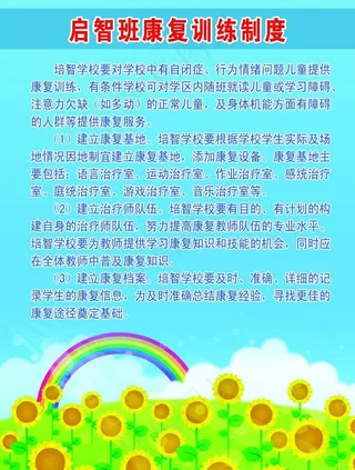 启智班康复训练制度图片