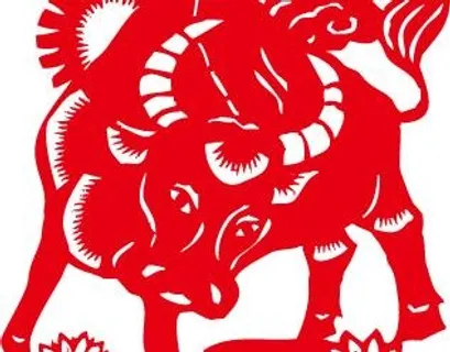 2009新春金牛剪纸矢量图04