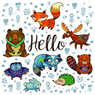 可爱的卡通动物