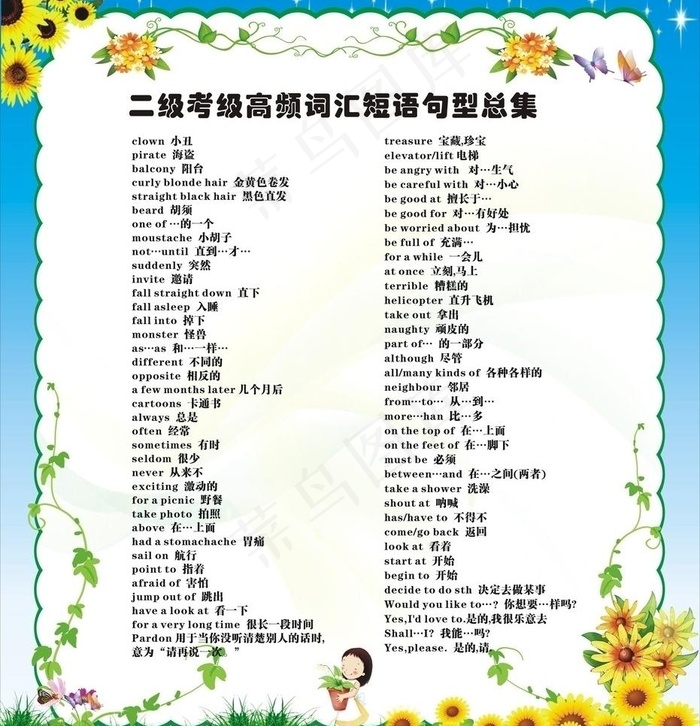 英语学习园地模板图片cdr矢量模版下载