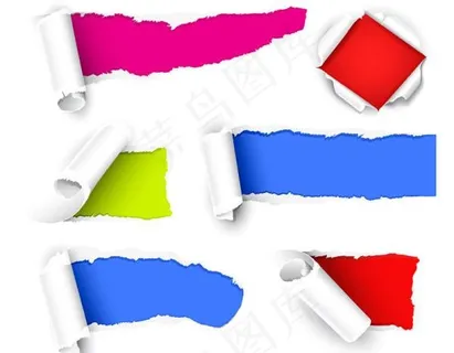 彩色贴纸矢量素材