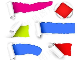 彩色贴纸矢量素材