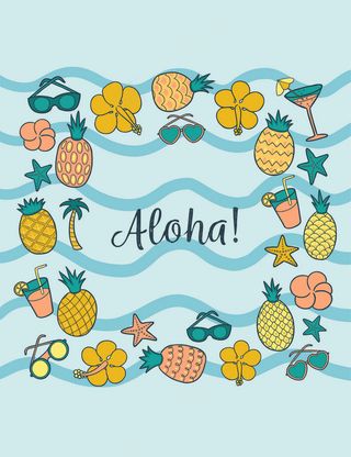 花环手绘植物花卉