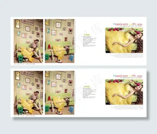 10套甜蜜婚纱相册模板psd分层源...