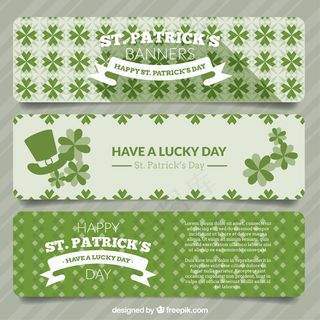 可爱的快乐圣帕特里克的一天横幅