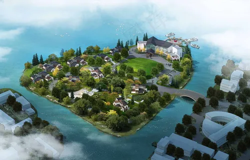 别墅区 滨水别墅图片