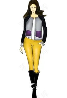 女士棉衣服装效果图图片 女士棉衣服装效果图图片