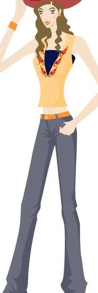 运动旅游女孩矢量图10