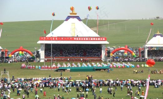 那达慕大会现场俯瞰图片