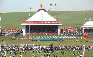 那达慕大会现场俯瞰图片