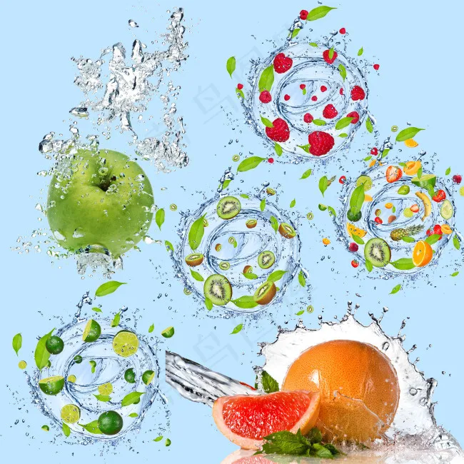 水中的水果