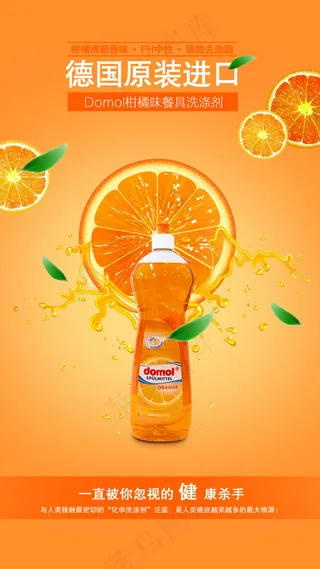 洗涤剂-原装进口l柑橘味餐具洗涤剂