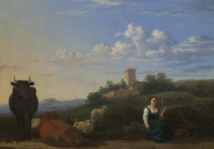 意大利风景画图片