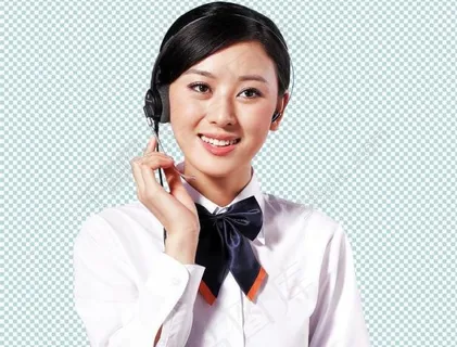去背景的话务员精扣psd图片