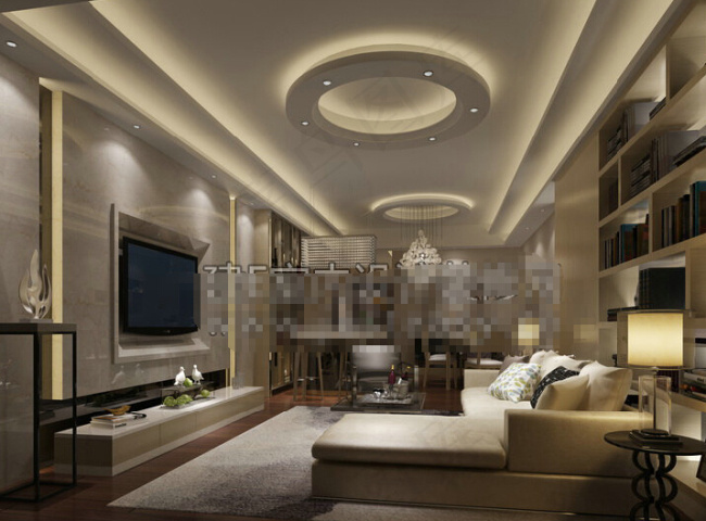 现代欧式卧室效果图素材