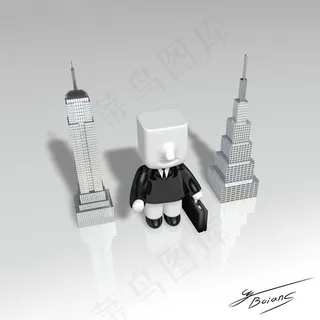 3D商务人物psd素材