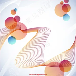 带线和气泡的背景