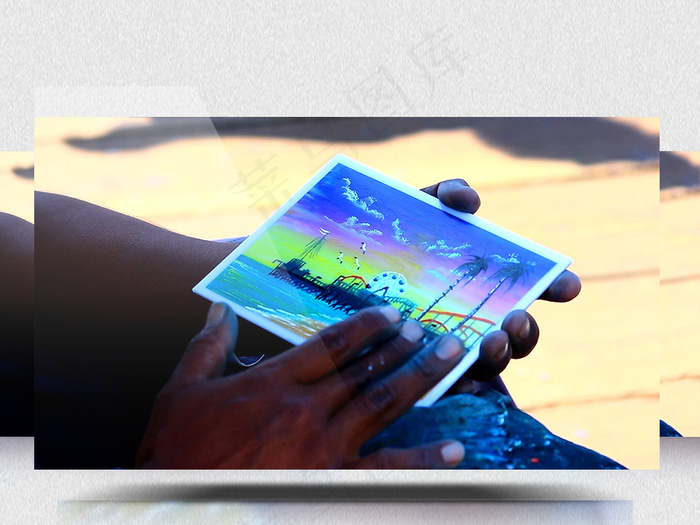 街边实拍艺术家手绘迷你绘画CC0