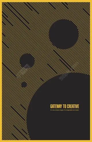 黄色斜纹和黑色圆形