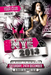 酷炫动感新年娱乐海报PSD分