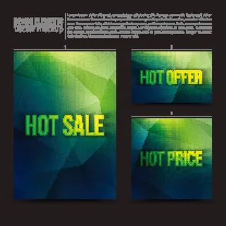 炫彩几何背景卡片