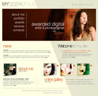 个人写真网页psd素材