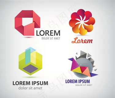 个性炫彩LOGO设计矢量素材 个性炫彩LOGO设计矢量素材