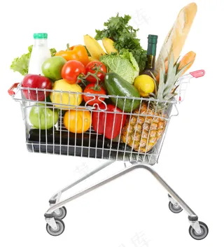 购物车购物蔬菜素材