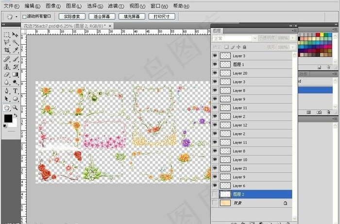 韩国花纹图片(9135X4911(DPI:300))psd模版下载