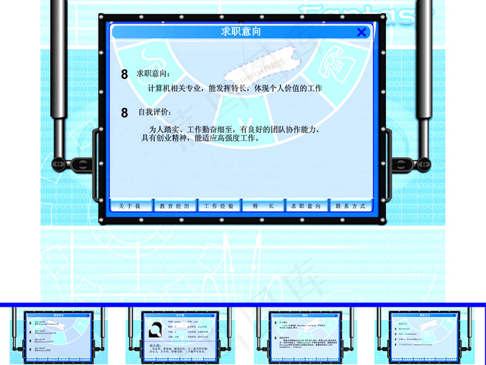 个性求职应聘简历FLA模板