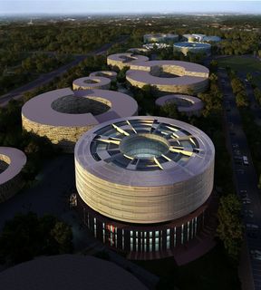 漂亮的圆环形建筑效果图