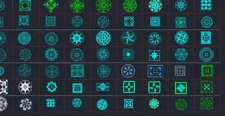 水刀石材地砖拼花CAD图库1440款