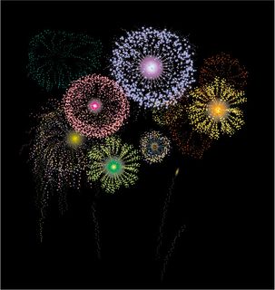 绚丽灿烂的烟火素材