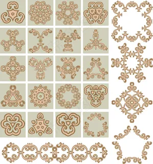 矢量花边背景图案古典中国风矢量花边