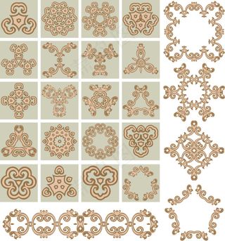 矢量花边背景图案古典中国风矢量花边