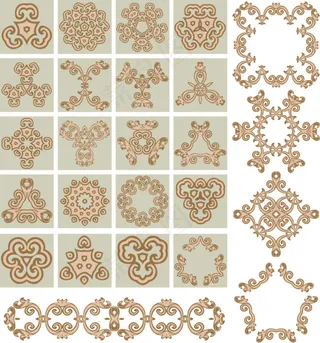 矢量花边背景图案古典中国风矢量花边