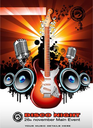 潮流动感音乐矢量素材